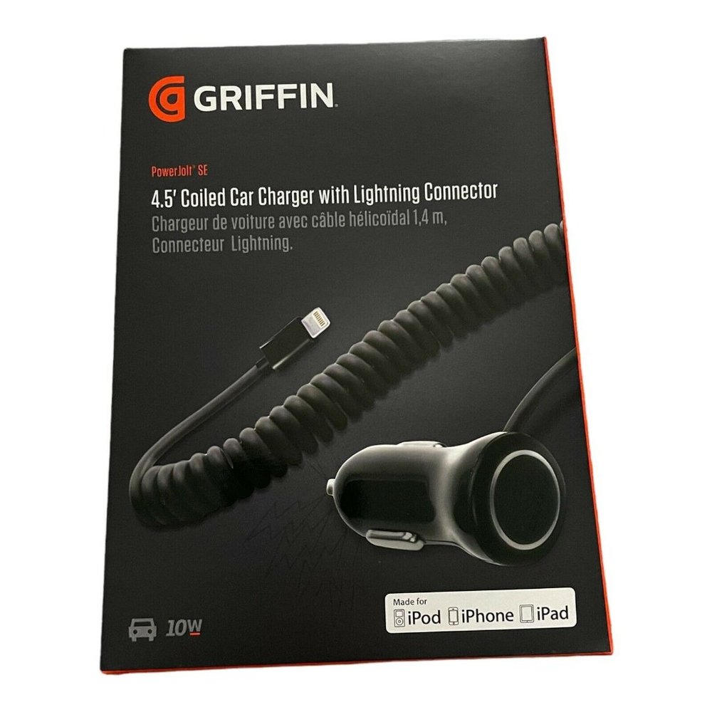 Griffin Car Charger (Power Jolt SE) for Apple iPhone /w Lightning Fast 10W 4.5’